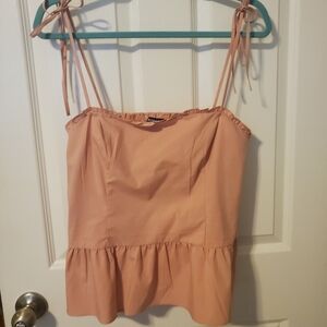 Express Pink Peplum Camisole NWT